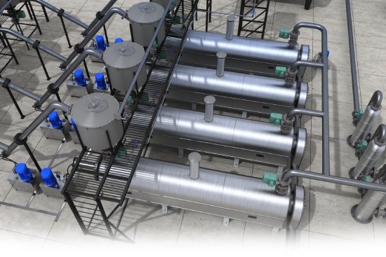 Industrial water treatment plant